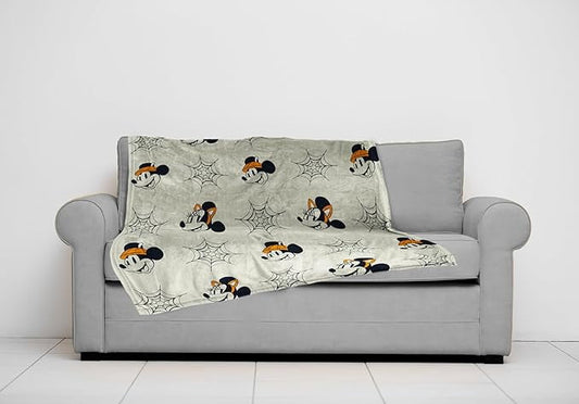Minnie and Mickey Trick or Treat Halloween Holiday Throw Blanket, 60 x 70