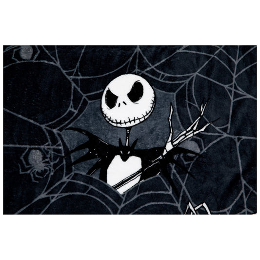 Jay Franco Nightmare Before Christmas Jack Skellington 62x90 Plush Throw Blanket, 100% Polyester