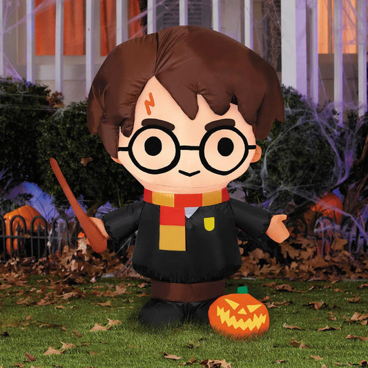 Harry Potter Halloween Inflatable with Pumpkin - Orange Small