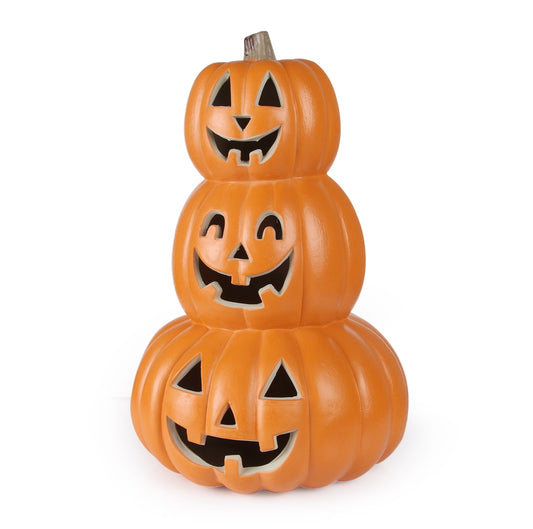 Gamexcel 14in Halloween Pumpkin Jack O Lantern With LED Bulb Indoor/Outdoor Pumpkin Party Decoration