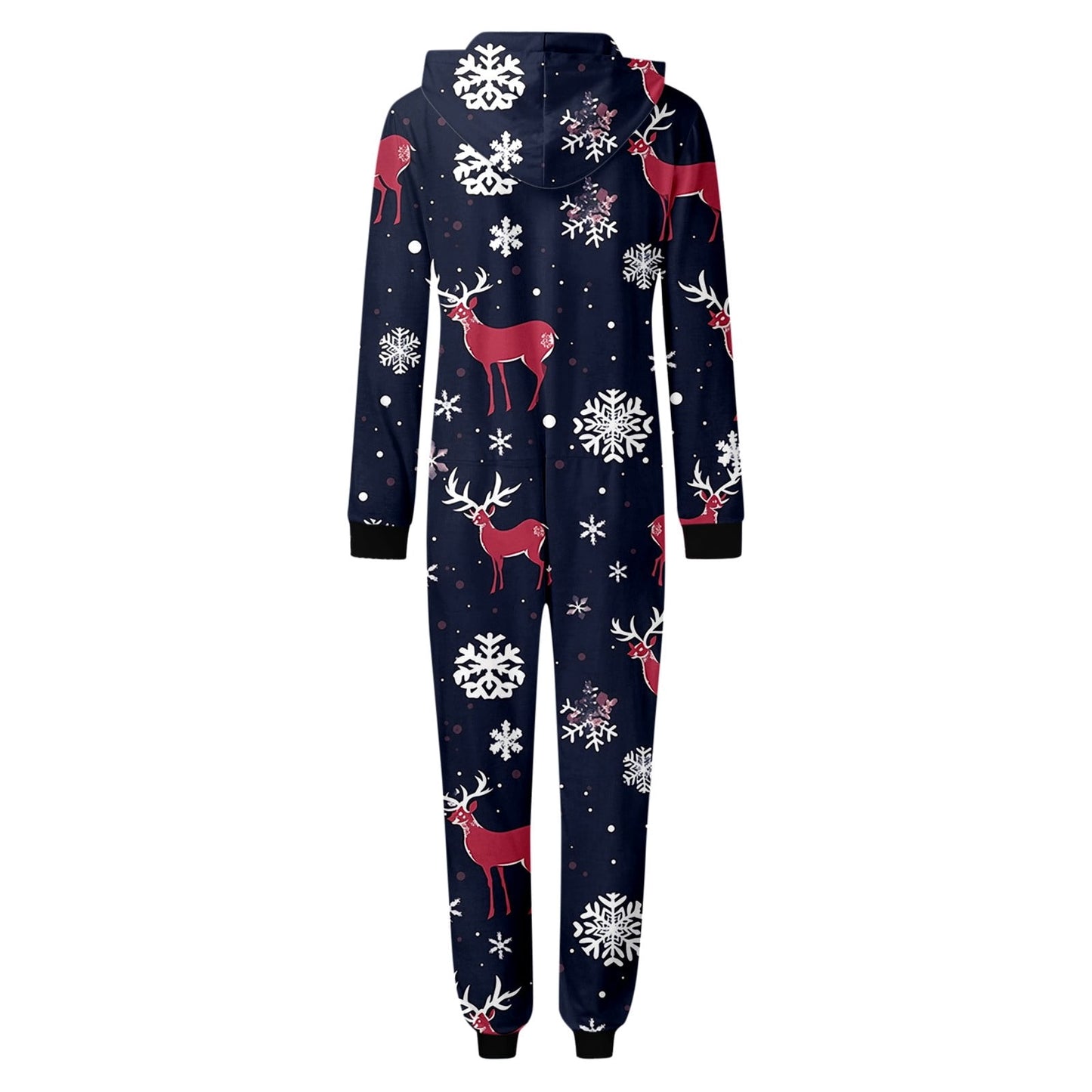 Hwmodou Family Matching Christmas Pajamas Set Cozy Homewear Snowflake Reindeer Print Hooded Loungewear6 Holiday Santa Claus Sleepwear Xmas Pjs Set For Couples And Kids