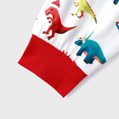 PatPat Christmas Family Matching Pajamas for Women One Piece Long Sleeve Hooded Dinosaur Costume Adult PJs for Couples Holiday Loungewear with Socks Women S