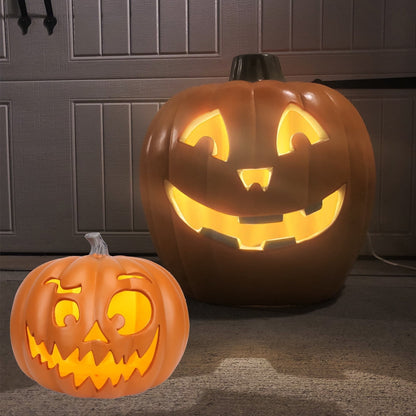 Spooky Home 15 in 3 Tiers Jack O Lantern Ugly Face Light Up Lantern