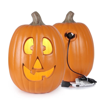 Spooky Home 14in Halloween Jack o Lanterns Light Up Pumpkin with LED Bulb Indoor/Outdoor