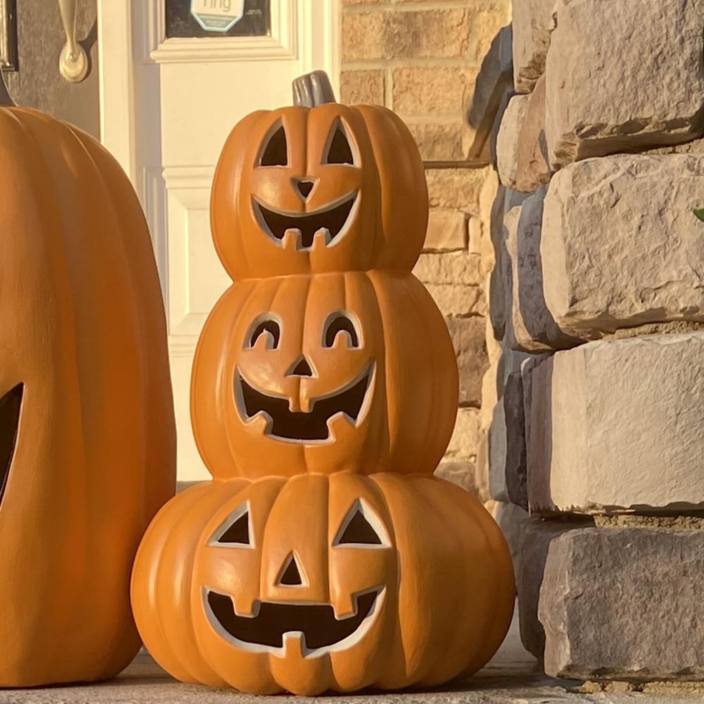 Spooky Home 4Pack LED Lighted Jack O Lantern Indoor Outdoor Halloween Large Pumpkin