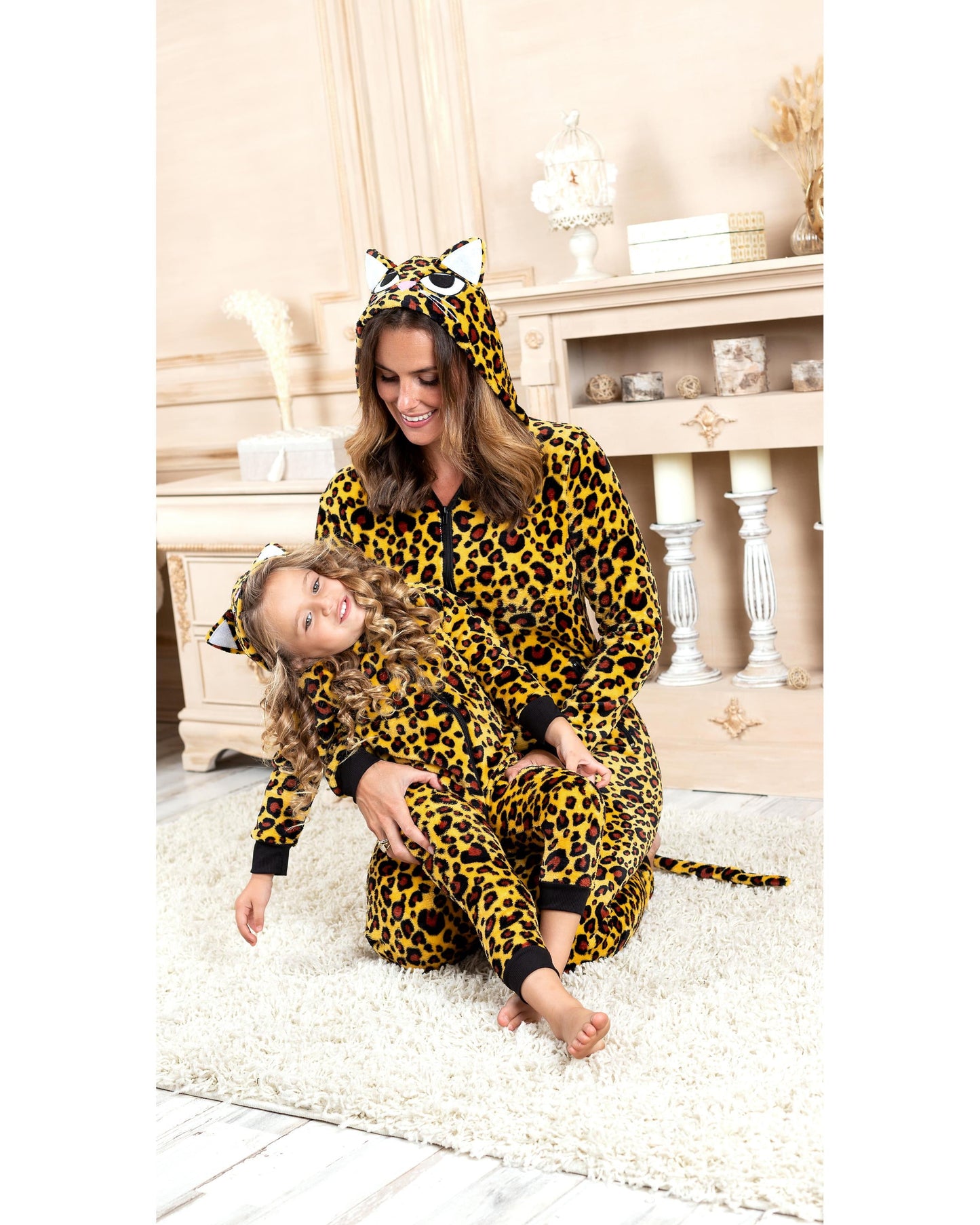 Halloween Mommy & Me Onesie Pajama Costume, Cheetah (Womens), Size: XL, Prestigez