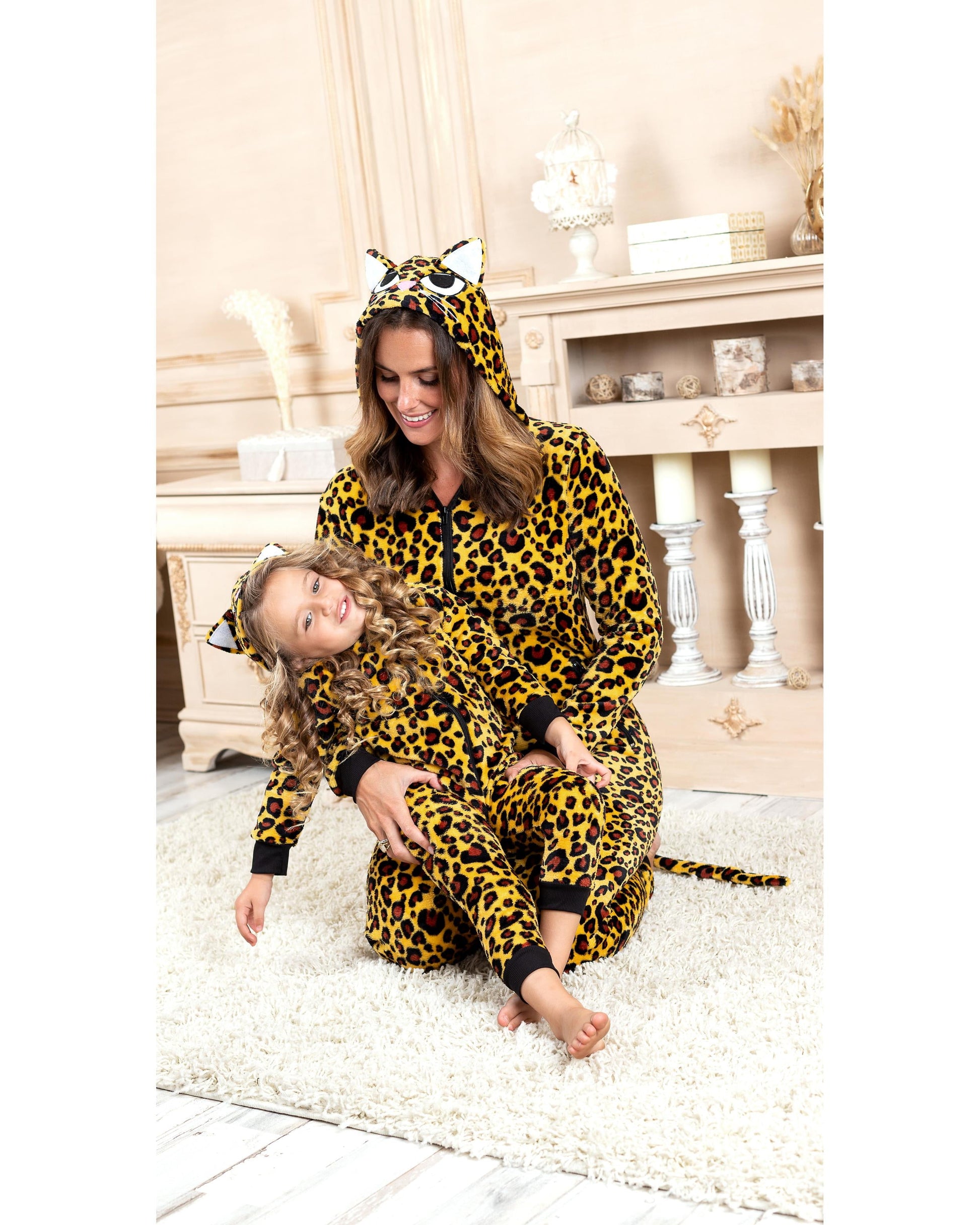 Halloween Mommy & Me Onesie Pajama Costume, Cheetah (Womens), Size: XL, Prestigez