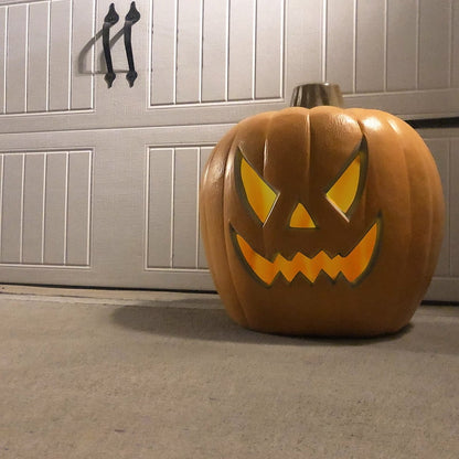 DUNCHATY 21" LED Pumpkin Light, Extra Large Angry Jack O' Lantern Halloween Decor for Outdoor Yard - Furious Face