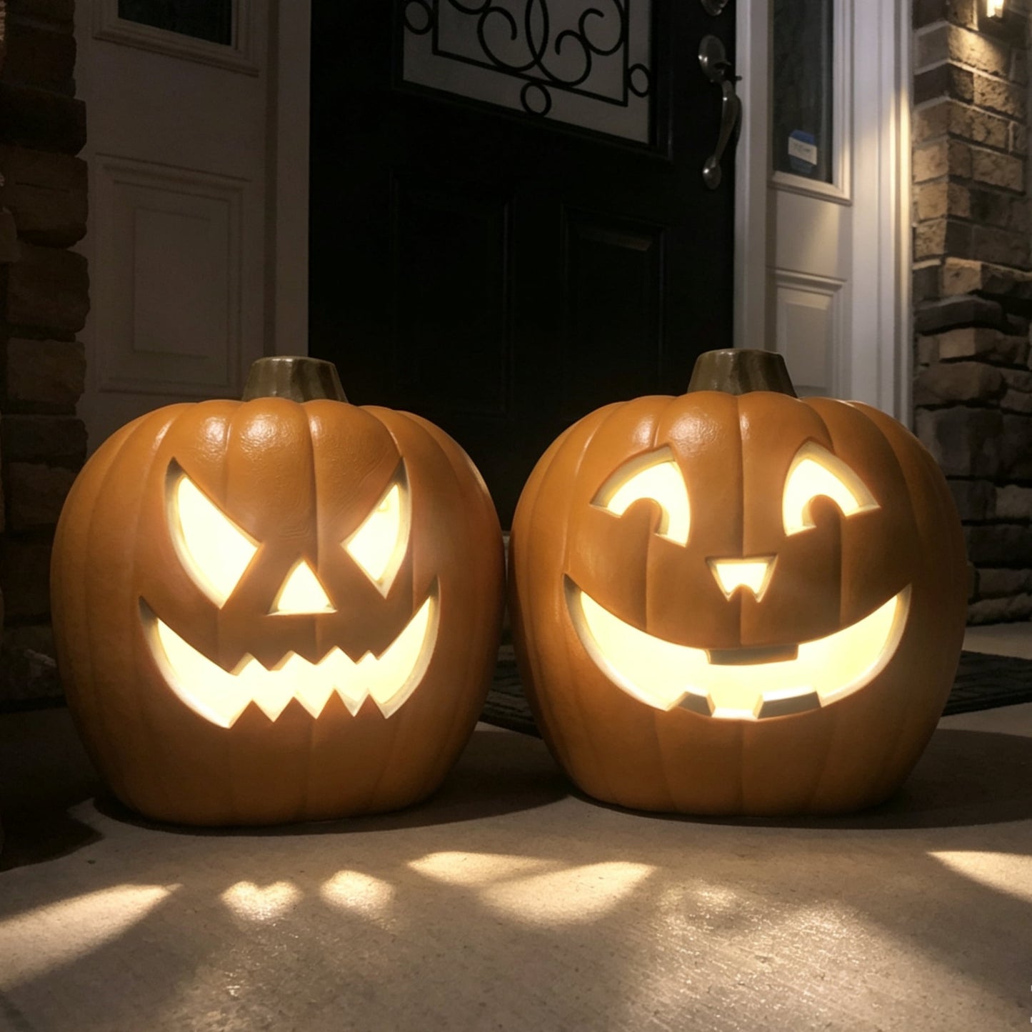 Spooky Home 4Pack LED Lighted Jack O Lantern Indoor Outdoor Halloween Large Pumpkin