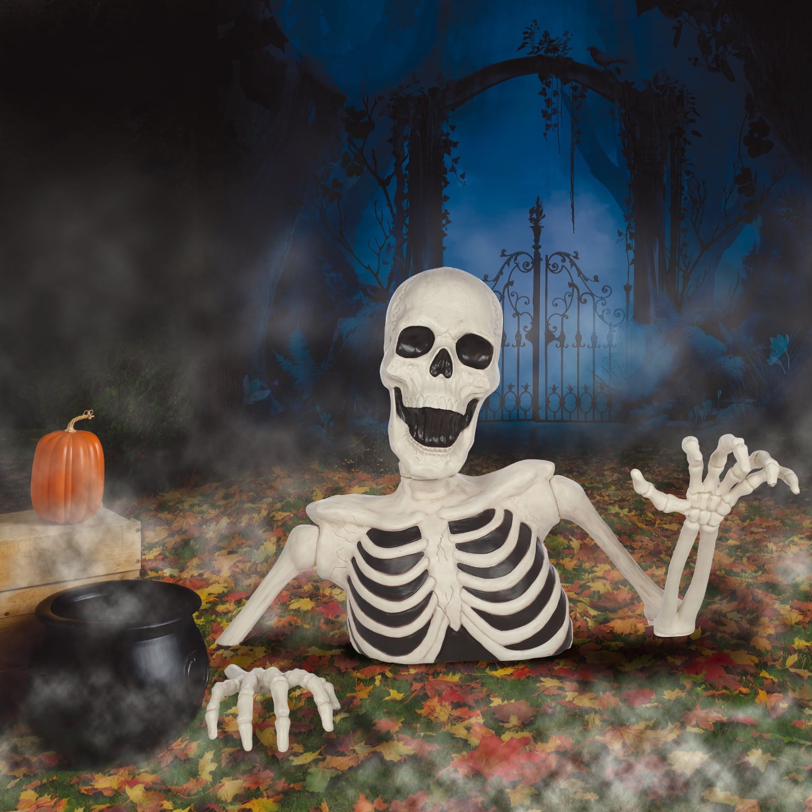 Seasons 35" Halloween Giant Groundbreaker Skeleton, Halloween Decoration for Outdoor Lawn Yard and Porch
