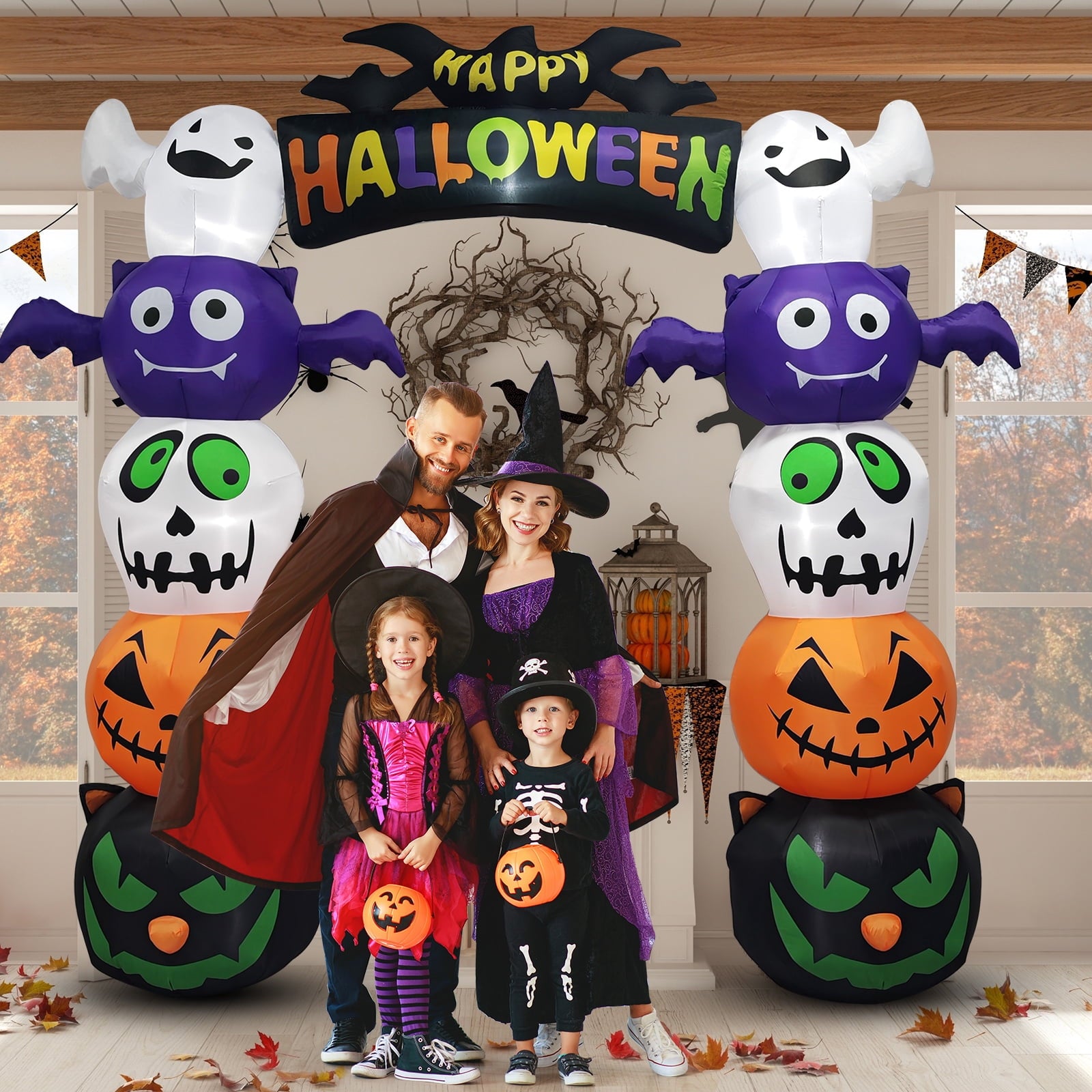 Ktaxon 8.5' Halloween Inflatables Outdoor Halloween Decoration Giant Archway Blow up Decor