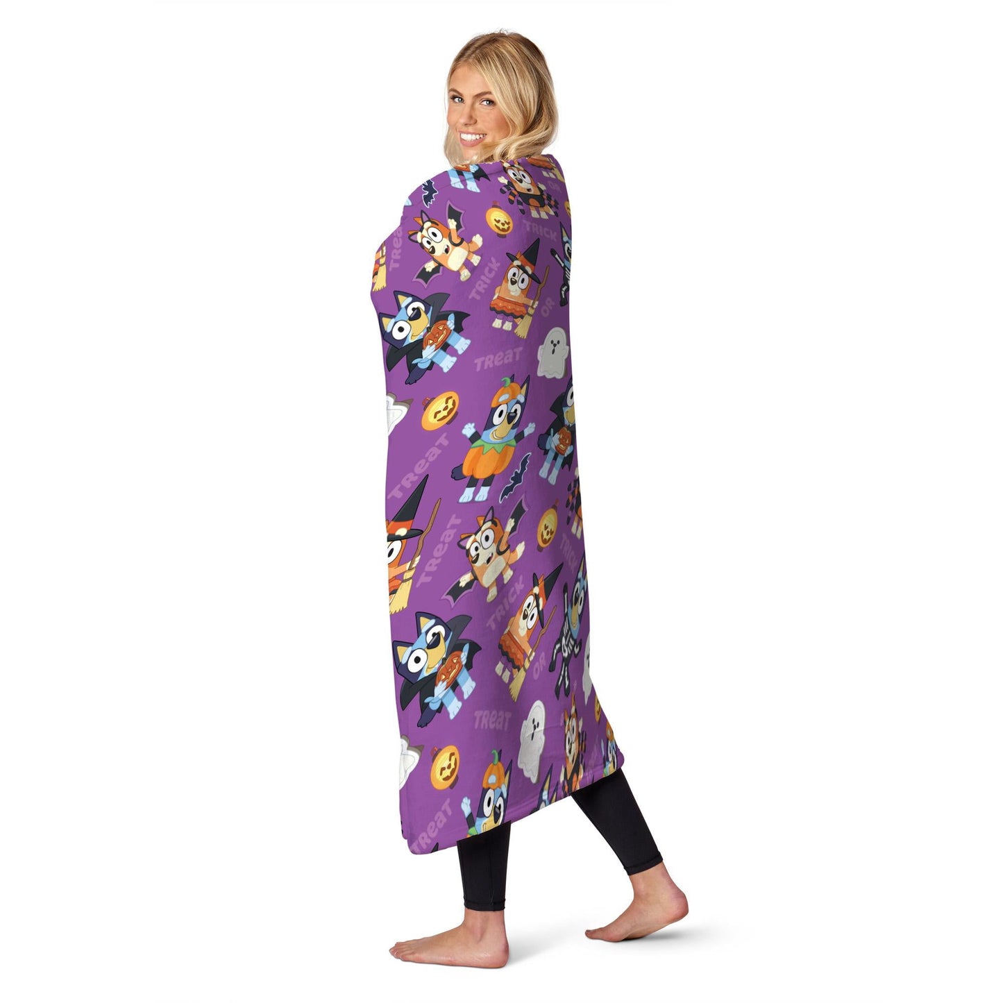 Bluey Halloween Pup Tricks Kids Silk Touch Throw Blanket