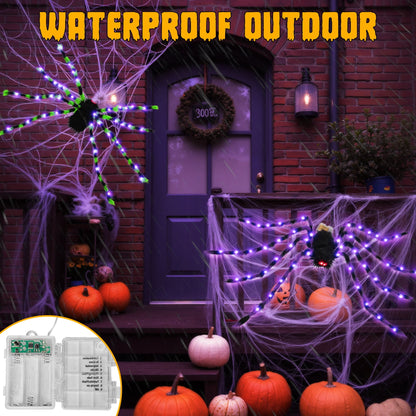 Zsiparty Halloween Decorations Outdoor, 5Ft Giant Spider Light Up Spider, 2 Pack Scary Large Halloween Spider Decor for Home Party Favor Yard Decor