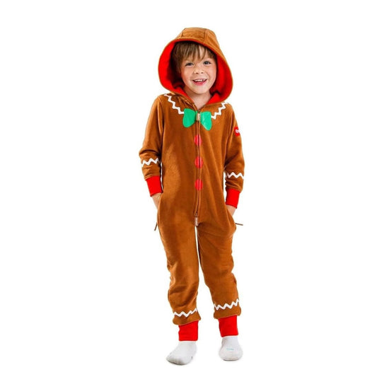 Gingerbread Pajamas Family Matching Onesie Holiday Homewear Sleepwear for Adults  Halloween Christmas