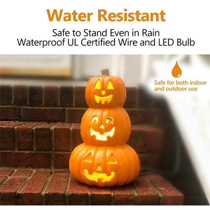 Gamexcel 14in Halloween Pumpkin Jack O Lantern With LED Bulb Indoor/Outdoor Pumpkin Party Decoration