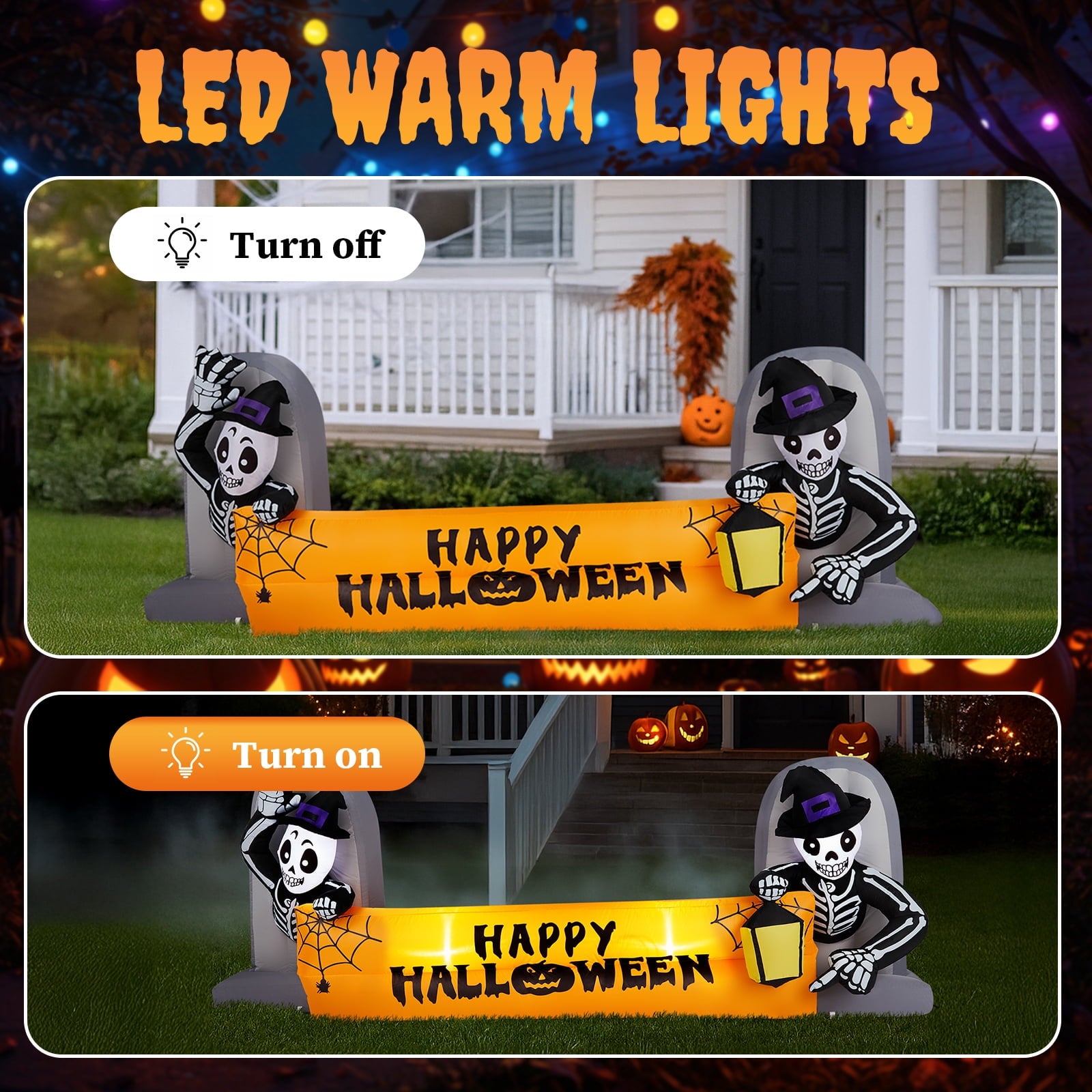 Ktaxon 10' Halloween Inflatables Outdoor Halloween Tomb Decoration Banner Blow up Decor