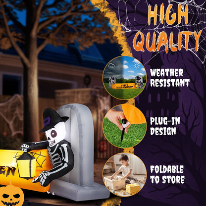 Ktaxon 10' Halloween Inflatables Outdoor Halloween Tomb Decoration Banner Blow up Decor
