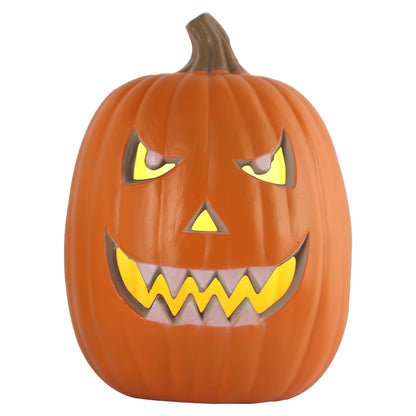 13 Inch Pre-Lit LED Halloween Pumpkin Lantern - Scary Face Decoration For Garden & Patio