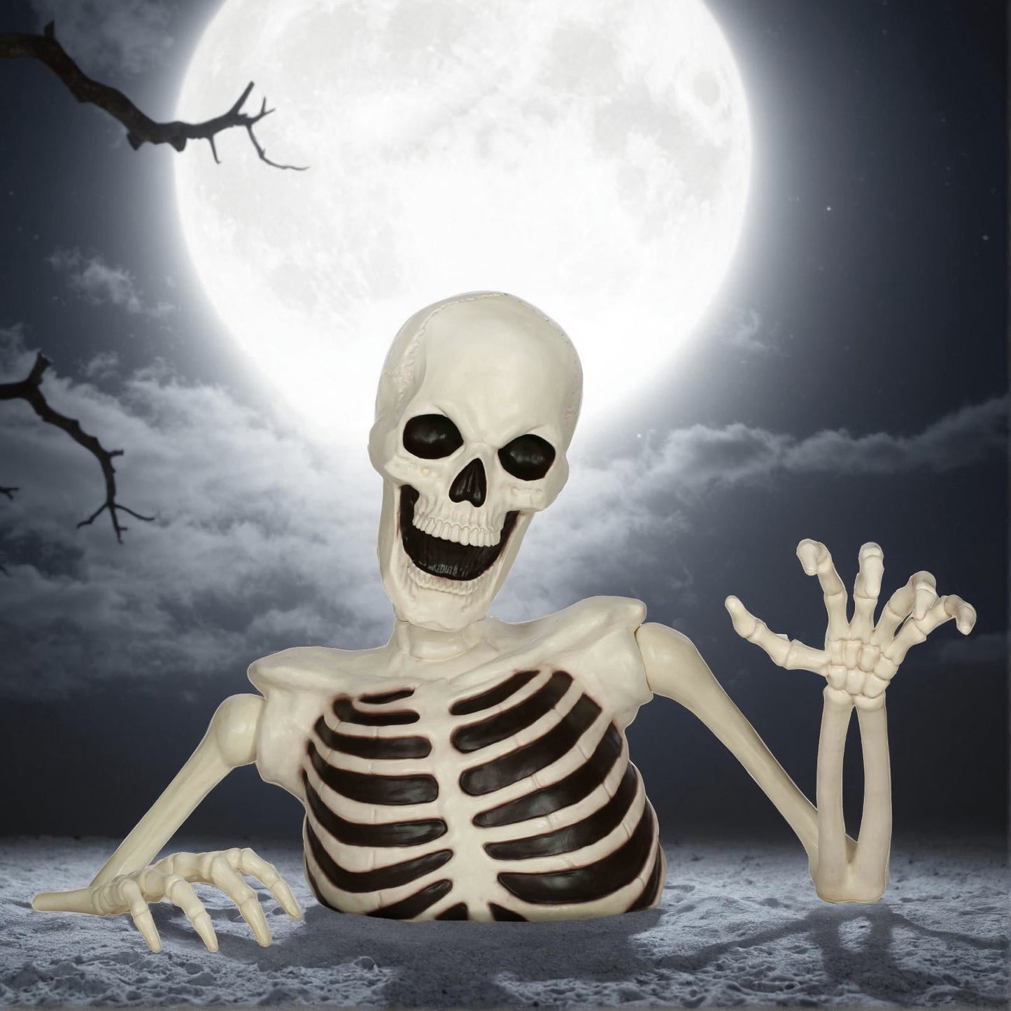 Seasons 48" Halloween Giant Groundbreaker Skeleton, Halloween Decoration for Outdoor Yard and Porch
