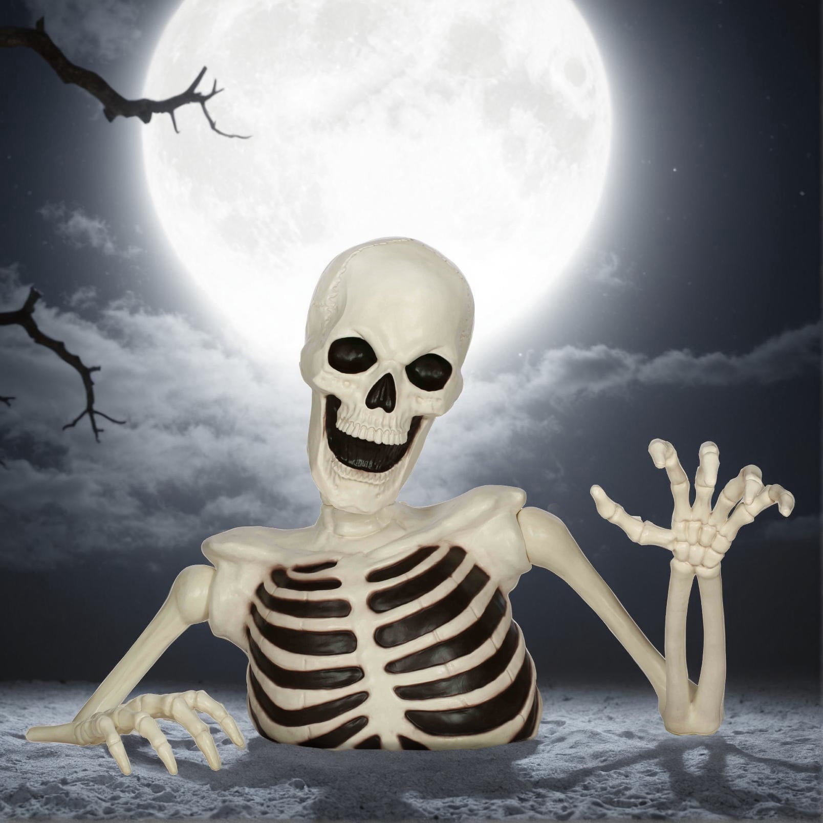 Seasons 48" Halloween Giant Groundbreaker Skeleton, Halloween Decoration for Outdoor Yard and Porch