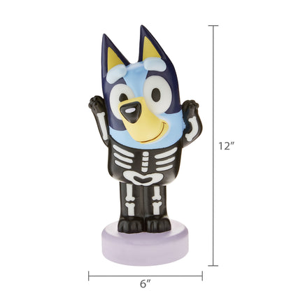 Halloween Blow Mold Decor Bluey in Skeleton Costume 6.10 in x 5.11 in x 12.20 in 1.43 lb