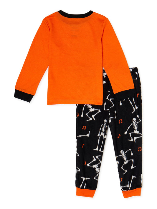 Kid's Matching Family Halloween Pajamas Boo Crew, 2-Piece Set