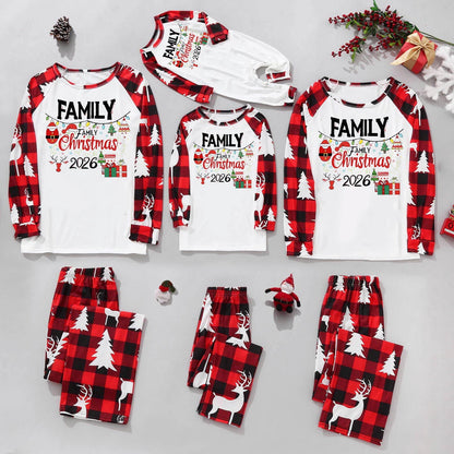 Aboser Christmas Pijamas Family Pajamas Matching Sets Trendy Xmas Holiday Printed Sleepwear Cozy Soft Long Sleeve Tops and Pants Vacation Outfits Pijamas De Navidad Para Familia