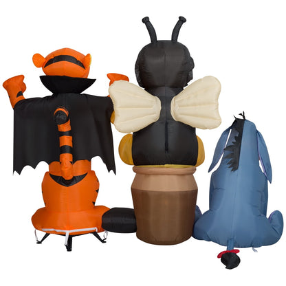 Gemmy Airblown Inflatable Halloween Pooh and Friends Scene Disney, 5 ft Tall, Multi