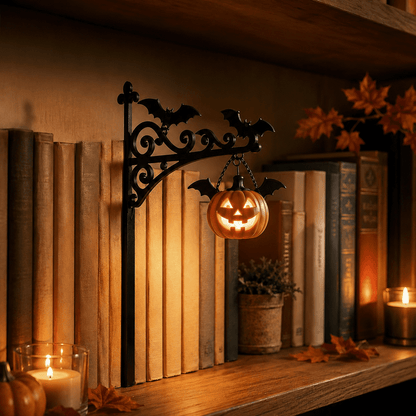 Spooky Home 9.25 Inch Ghost Library Lantern Bookshelf Lamp, Halloween Decorative