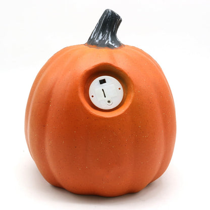 SRUILUO Halloween Light up Jack-O-Lantern 9.05 inch Fall Thanksgiving Pumpkin Light Decorations Pumpkin Prop with LED Light Halloween Tabletop Decorations Props for Indoor Outdoor Decor (No Battery)