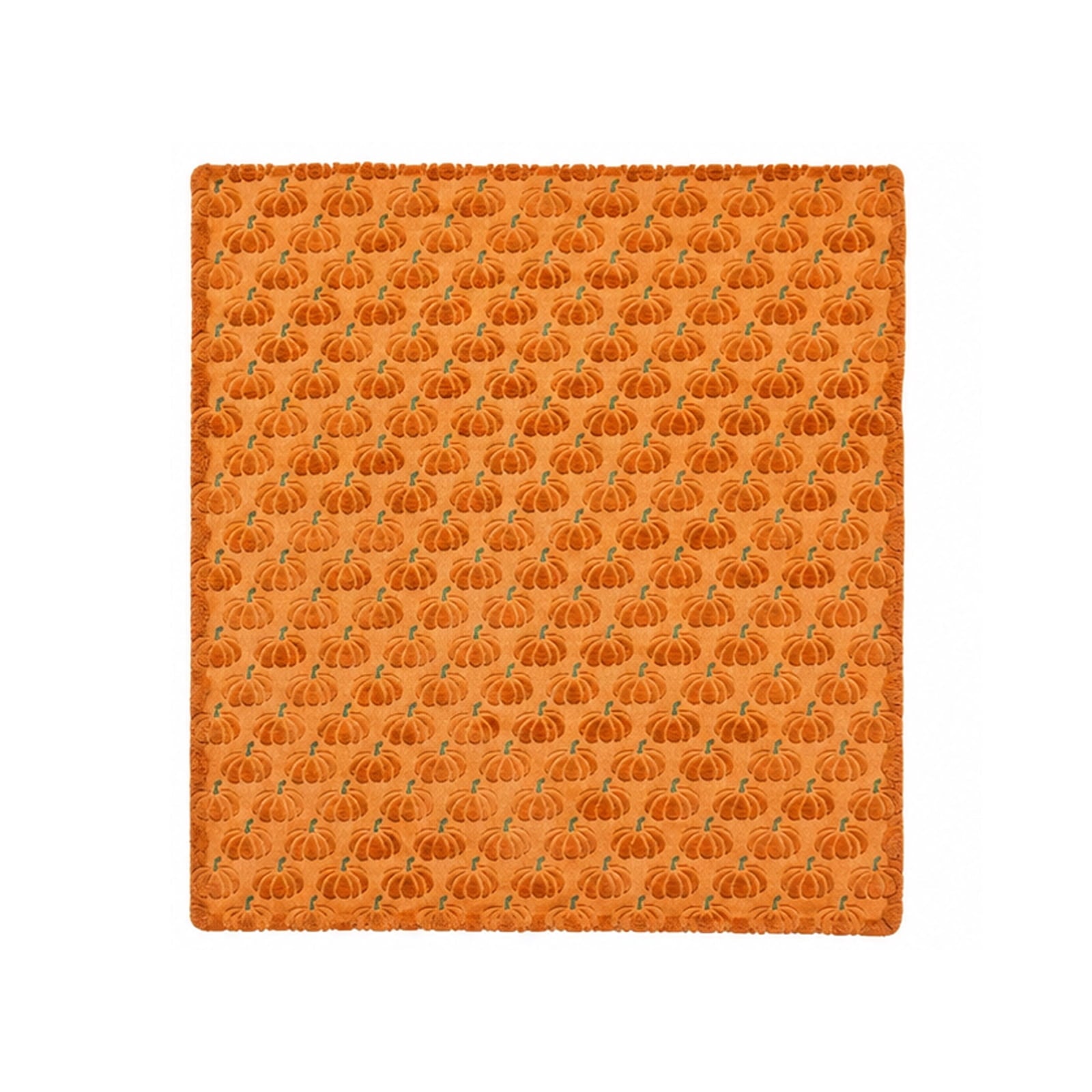 Halloween Faux Fur Throw Blanket with Cute Spooky Embroidery ,60x70 Soft Plush Cute 3D Tufted Ghost Blankets for Couch Sofa Bed, Creamy White Cozy Fall Halloween Decorations Gifts（Pumpkin）