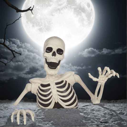 Seasons 35" Halloween Giant Groundbreaker Skeleton, Halloween Decoration for Outdoor Lawn Yard and Porch