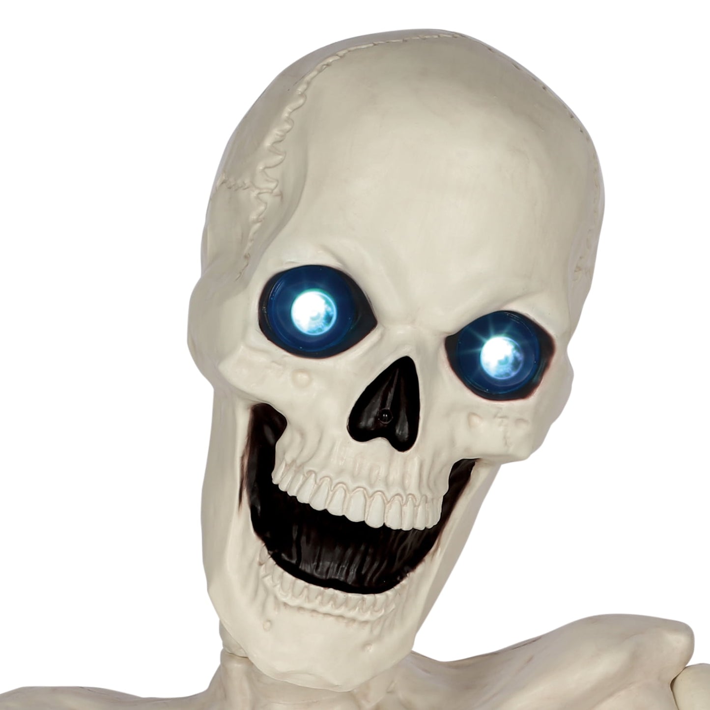 Seasons 48" Halloween Giant Groundbreaker Skeleton with LED Light Moving Eyes, Creepy Sound Effect for Yard Porch Halloween Decoration