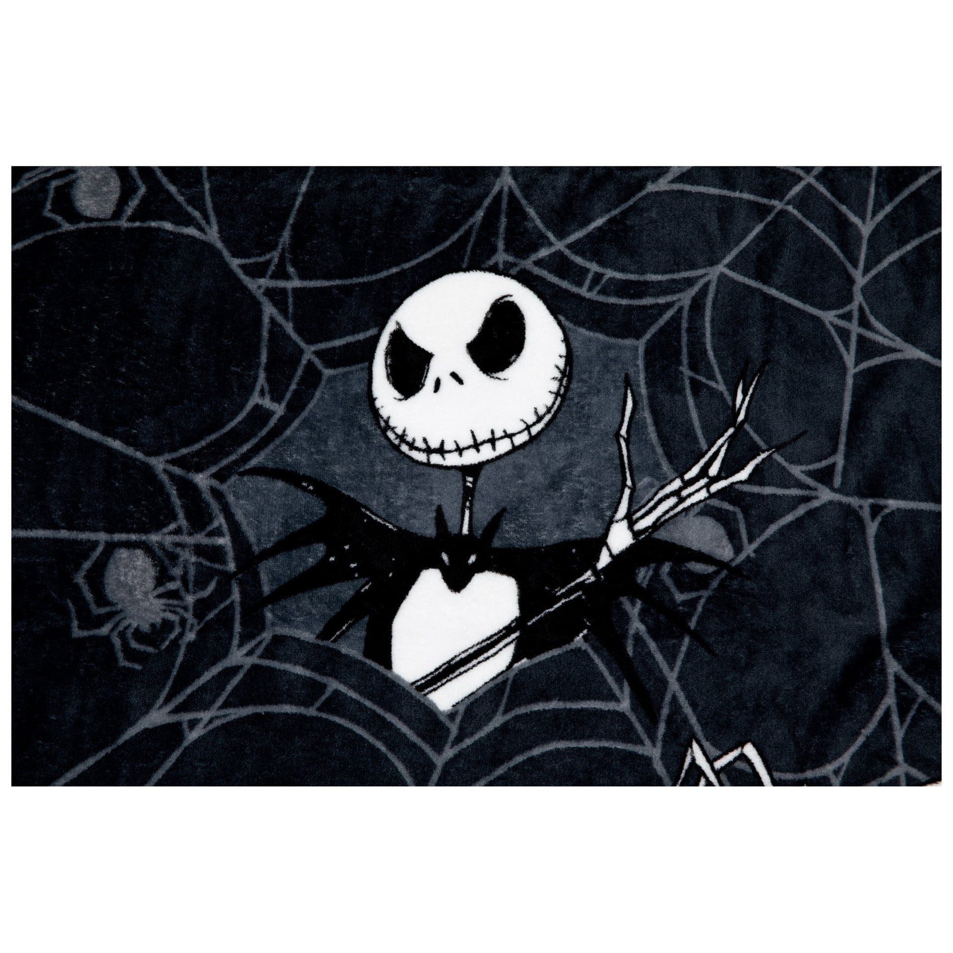 Jay Franco Nightmare Before Christmas Jack Skellington 62x90 Plush Throw Blanket, 100% Polyester