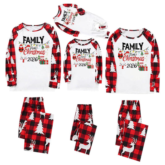 Aboser Christmas Pijamas Family Pajamas Matching Sets Trendy Xmas Holiday Printed Sleepwear Cozy Soft Long Sleeve Tops and Pants Vacation Outfits Pijamas De Navidad Para Familia