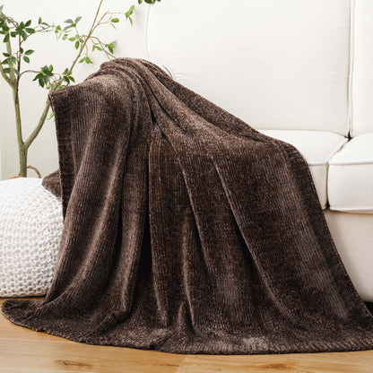 Spooky Home Orange Throw Blanket,Chenille Knit Throws,Farmhouse Halloween Blanket,Fall