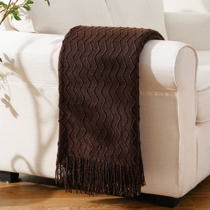 Spooky Home Burnt Orange Throw Blanket for Couch Bed,Fall Throws with Tassels,Halloween