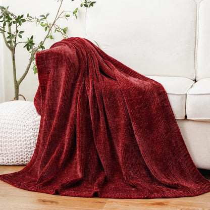 Spooky Home Orange Throw Blanket,Chenille Knit Throws,Farmhouse Halloween Blanket,Fall