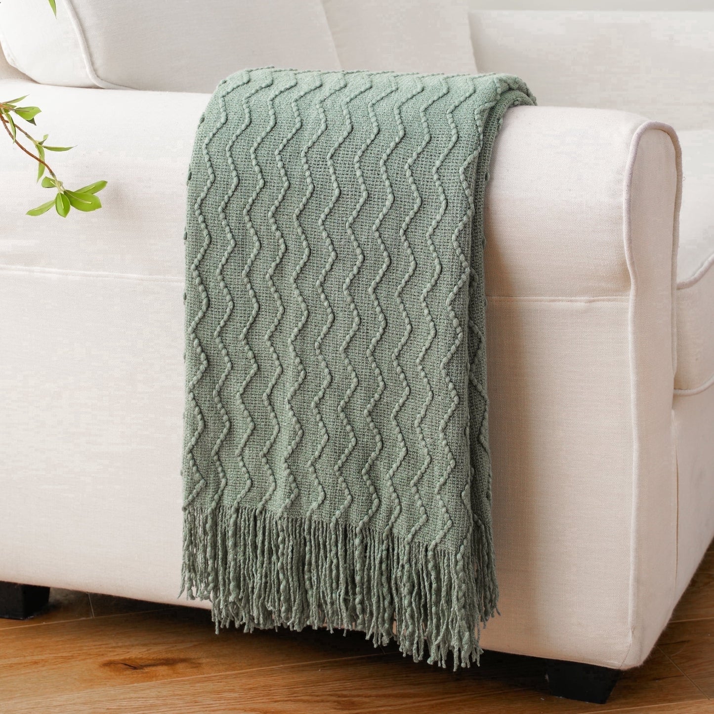 Spooky Home Burnt Orange Throw Blanket for Couch Bed,Fall Throws with Tassels,Halloween