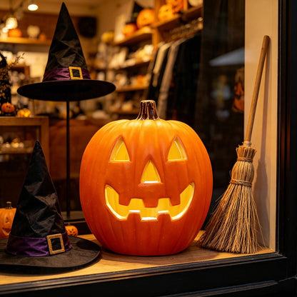 Spooky Home Jack O Lantern Pumpkin, Halloween Hollow Jack O Lantern LED Light 7.8