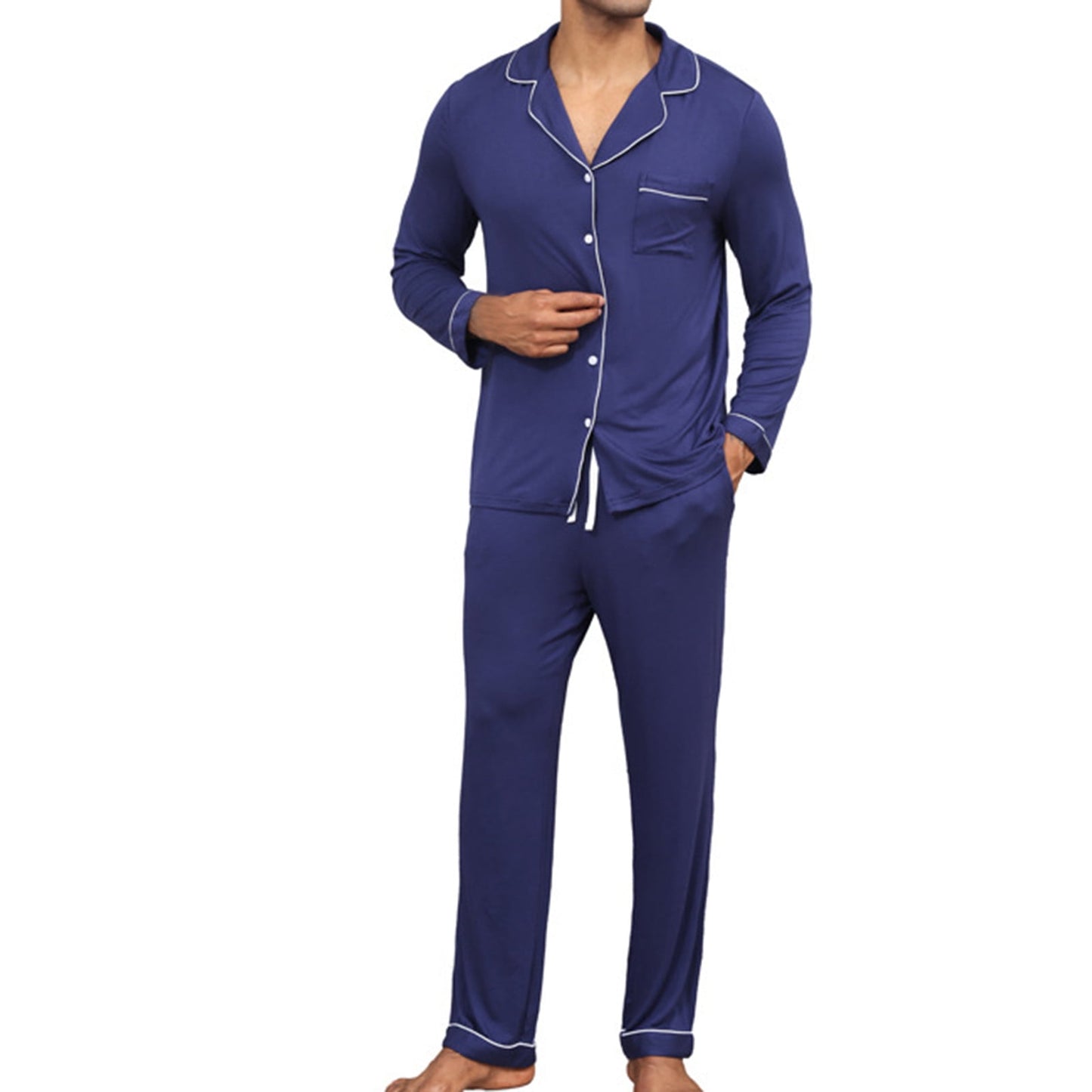 Spooky Home Christmas Mens Pajamas Silk Satin Pajamas for Men Soft Sleepwear Matching Sets