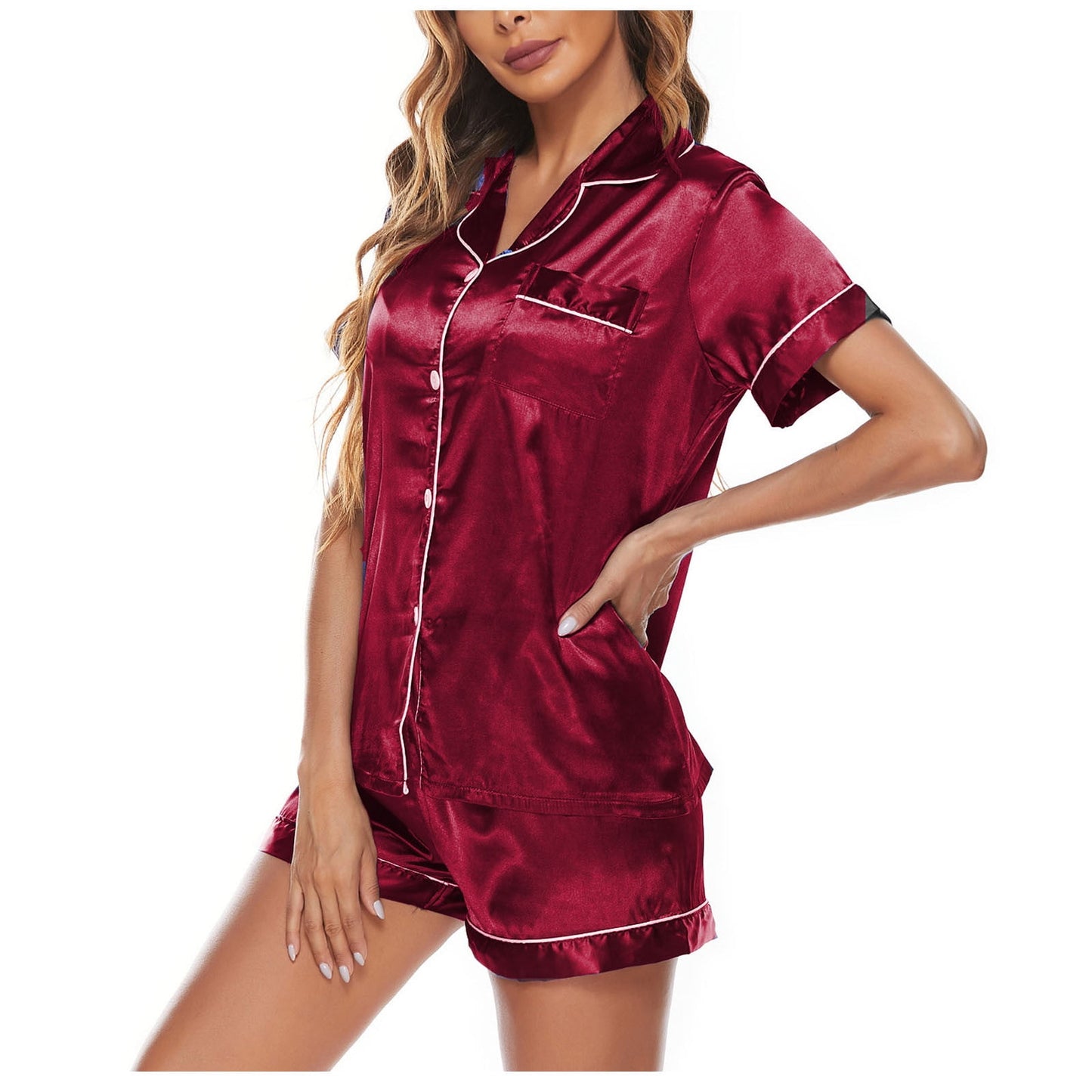 Spooky Home Christmas Mens Pajamas Silk Satin Pajamas for Men Soft Sleepwear Matching Sets
