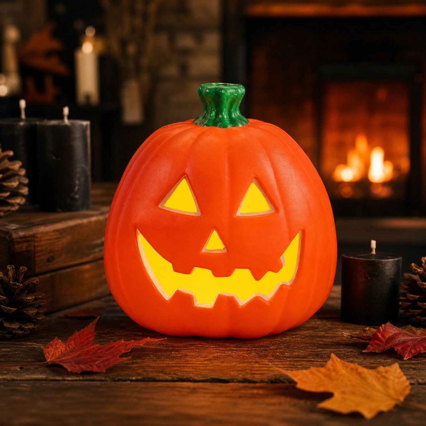 Spooky Home Jack O Lantern Pumpkin, Halloween Hollow Jack O Lantern LED Light 7.8