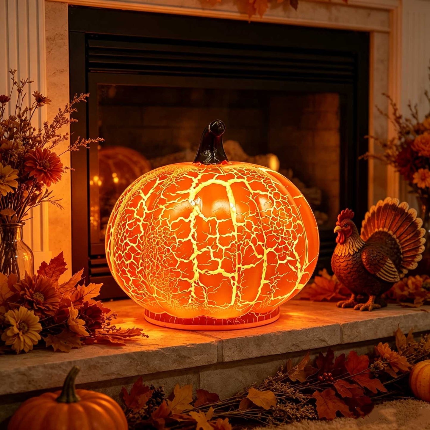 Spooky Home Jack O Lantern Pumpkin, Halloween Hollow Jack O Lantern LED Light 7.8