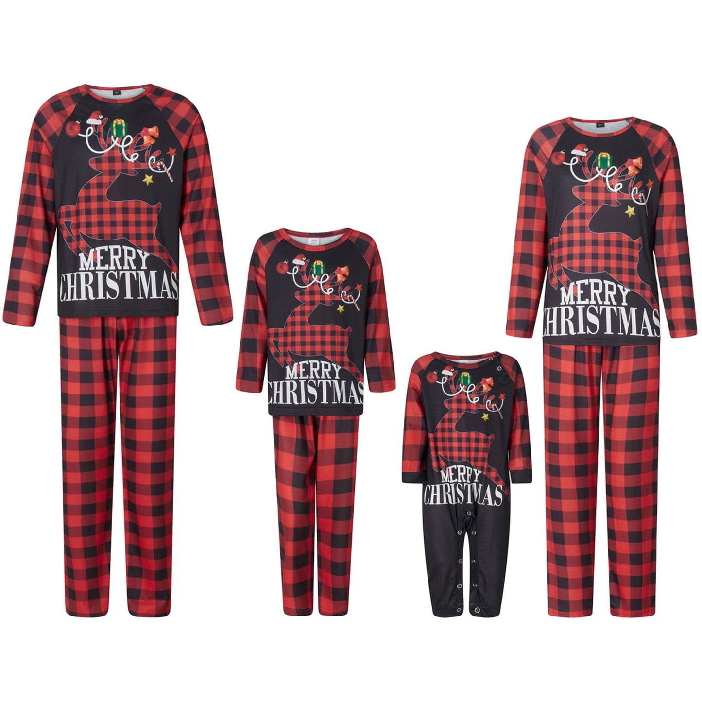 Spooky Home Christmas Pjs Matching Sets,Holiday Pajamas Xmas Jammies for Family or Couples