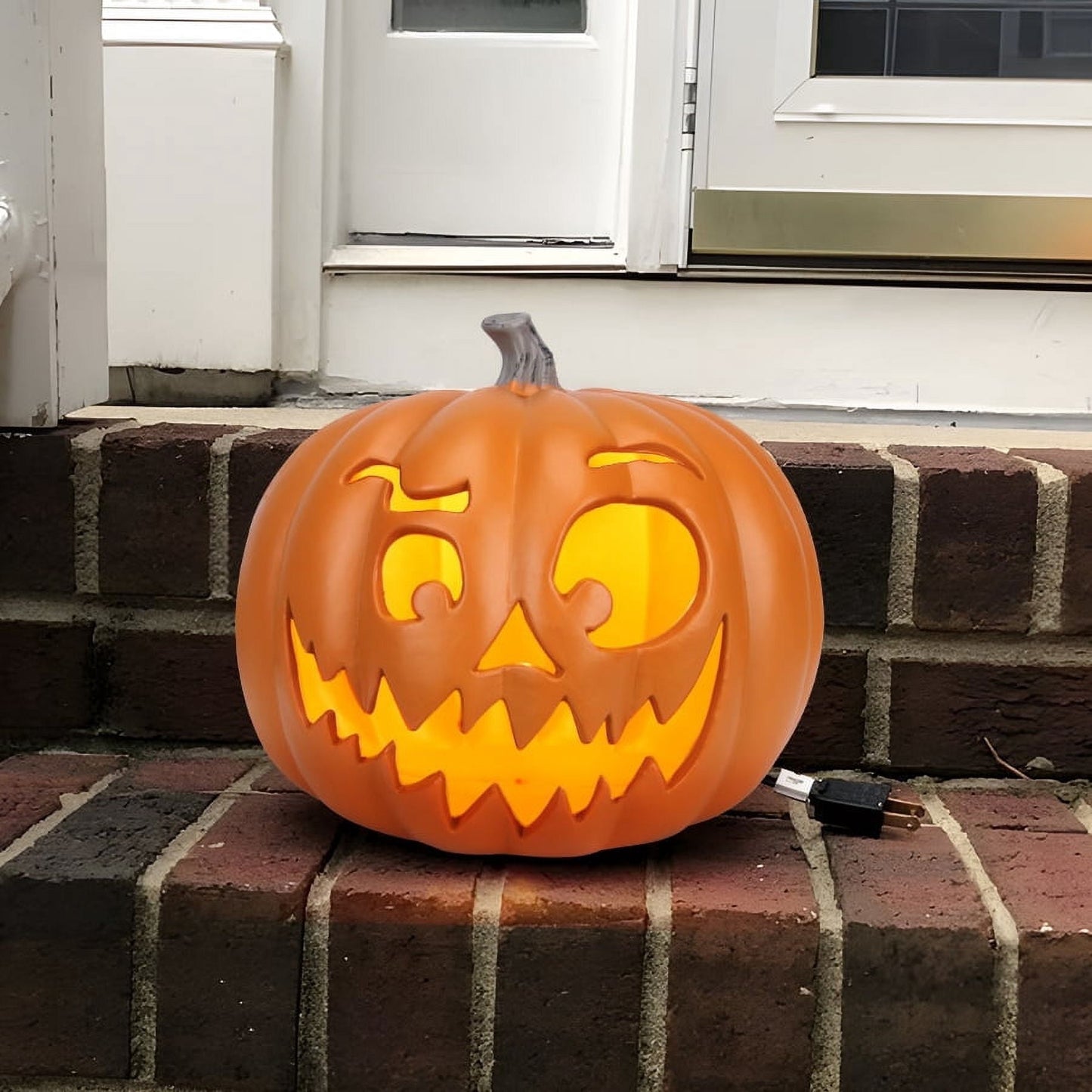 Spooky Home 15 in 3 Tiers Jack O Lantern Ugly Face Light Up Lantern