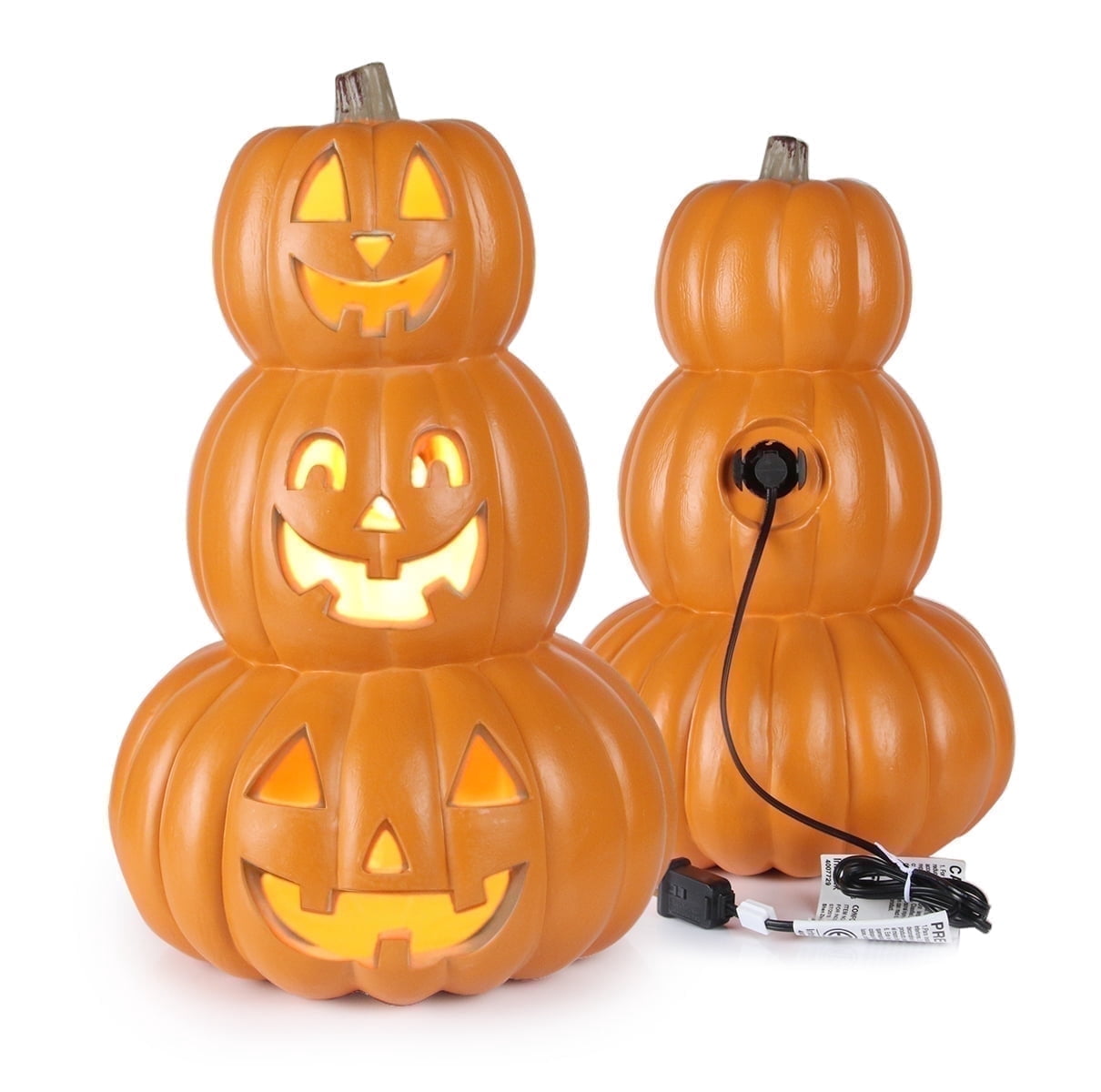 Spooky Home 14in Halloween Jack o Lanterns Light Up Pumpkin with LED Bulb Indoor/Outdoor
