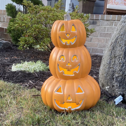 Gamexcel 14in Halloween Pumpkin Jack O Lantern With LED Bulb Indoor/Outdoor Pumpkin Party Decoration