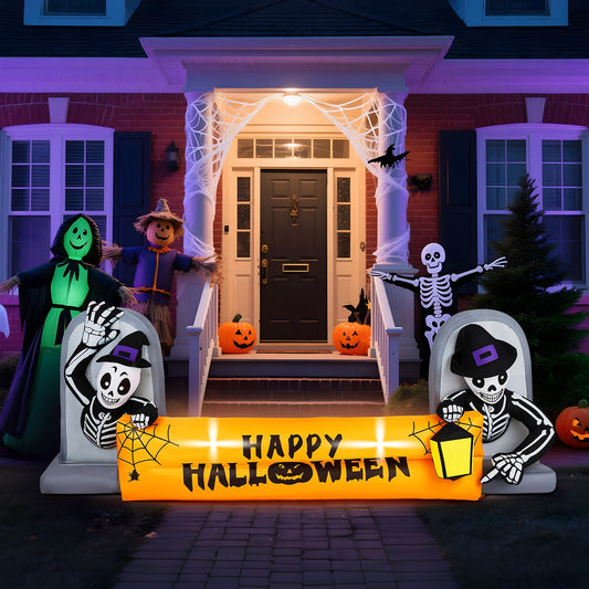 Ktaxon 10' Halloween Inflatables Outdoor Halloween Tomb Decoration Banner Blow up Decor