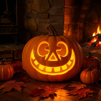 Spooky Home Jack O Lantern Pumpkin, Halloween Hollow Jack O Lantern LED Light 7.8